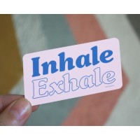 Inhale Exhale Vinyl Sticker